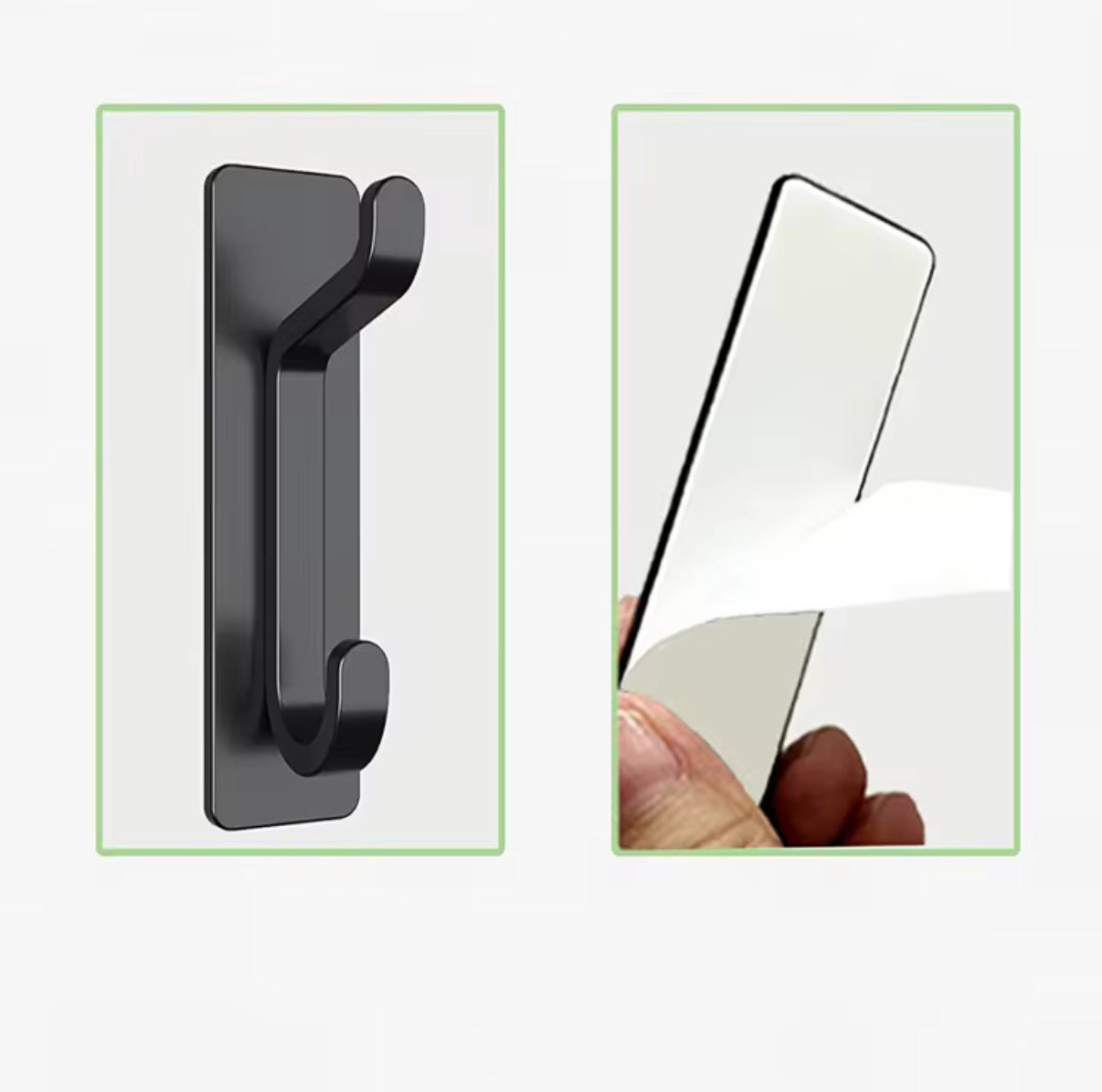 Self-Adhesive Double Hook – No-Drill, Heavy-Duty