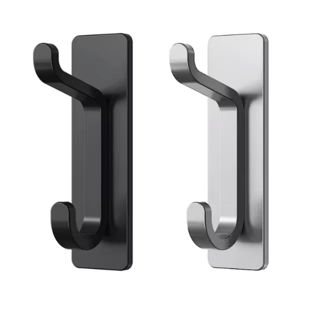 Self-Adhesive Double Hook – No-Drill, Heavy-Duty